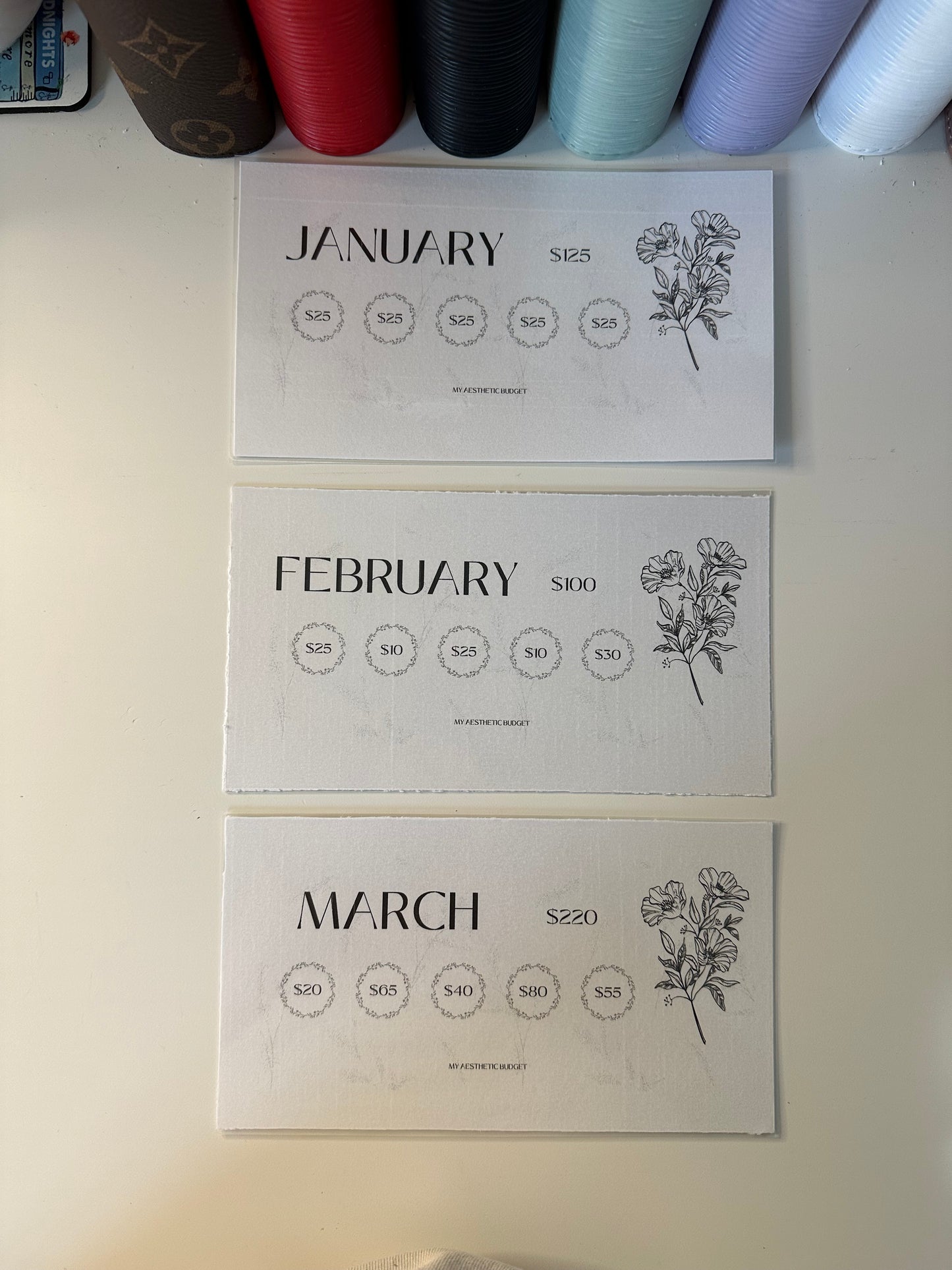 2025 Floral Monthly Savings Challenge